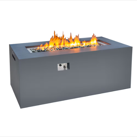 Aluminum Concrete Look Tall Fire Table